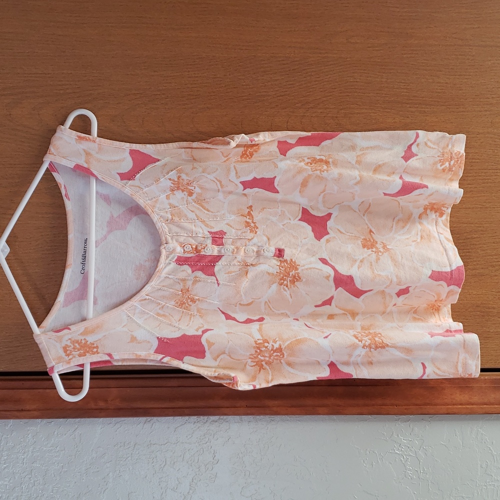 Women's Floral Tank Top, Size L